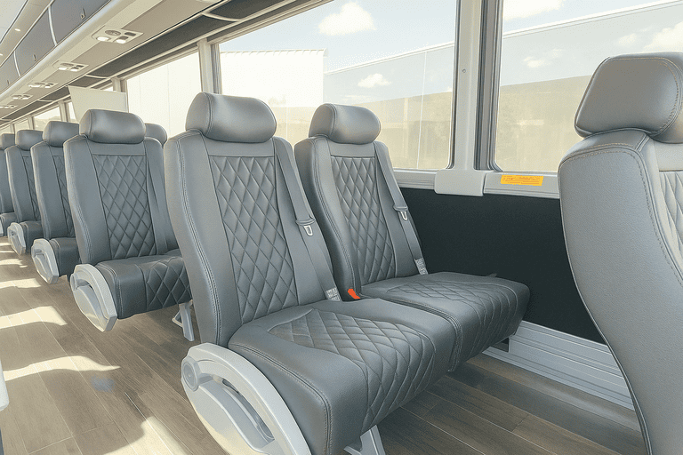 interior of Sumter Charter Bus charter bus