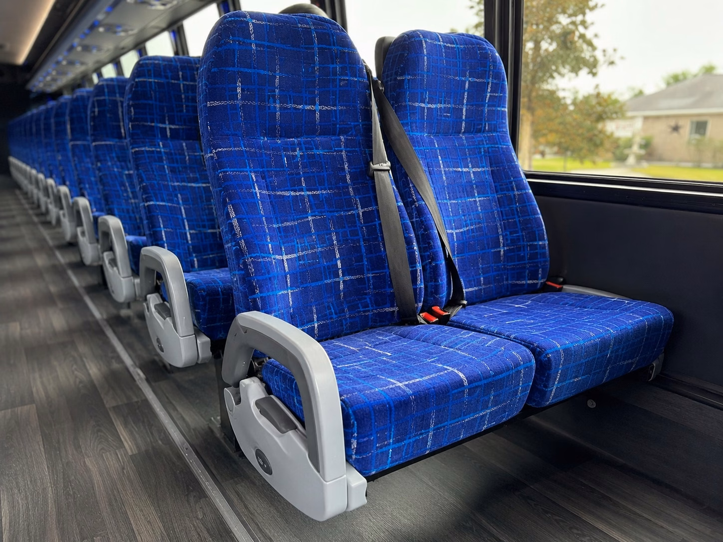 56 passenger charter bus interior